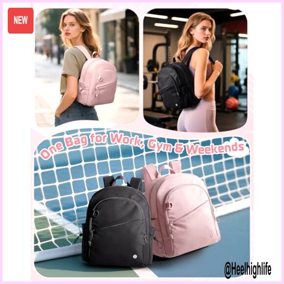 Mini Backpack with Wet Pocket RFID Blocking Gym Work Travel main image 6